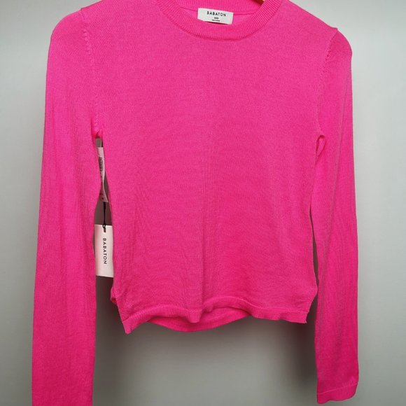 Aritzia Babaton Nathaniel Sweater | XXS | Fluro Pink *sold out online* - Picture 4 of 4